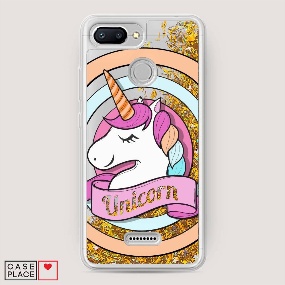 

Жидкий чехол с блестками "Unicorn зефирный" на Xiaomi Redmi 6, 33890-1