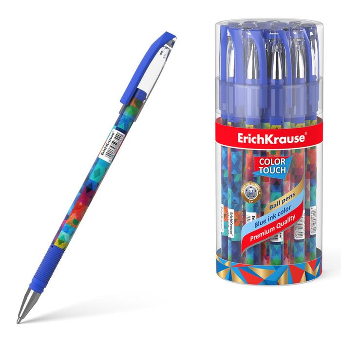 

Ручка шариковая ErichKrause ColorTouch Patchwork, узел 0.7 мм, тонкое письмо, резиновый де