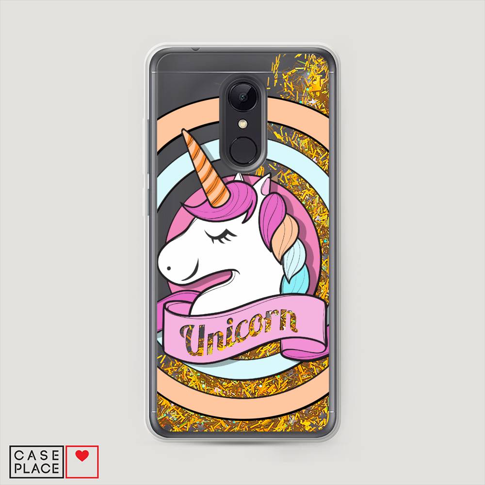 

Жидкий чехол с блестками "Unicorn зефирный" на Xiaomi Redmi 5, 33090-1