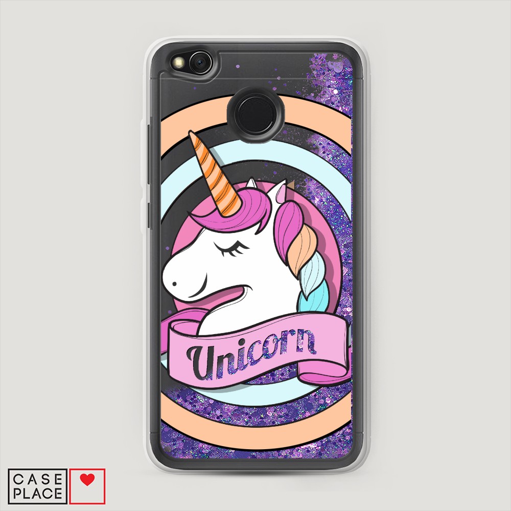 

Жидкий чехол с блестками "Unicorn зефирный" на Xiaomi Redmi 4X, 31492-1