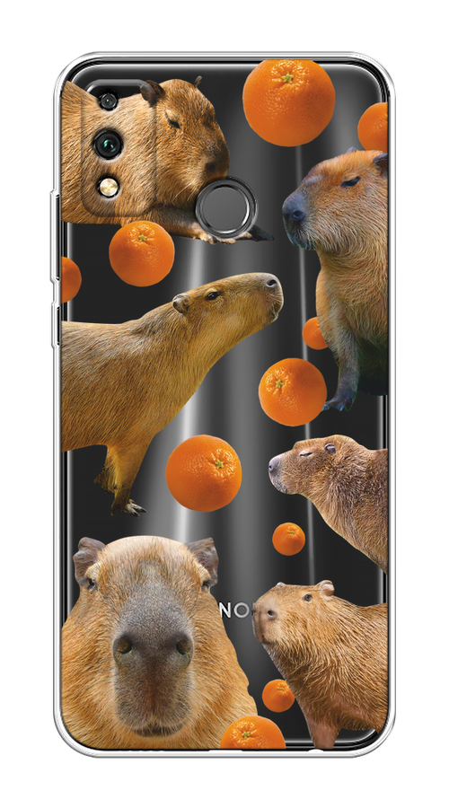 

Чехол на Honor 9X Lite "Капибара и апельсины", Бежевый;оранжевый, 6104250-1