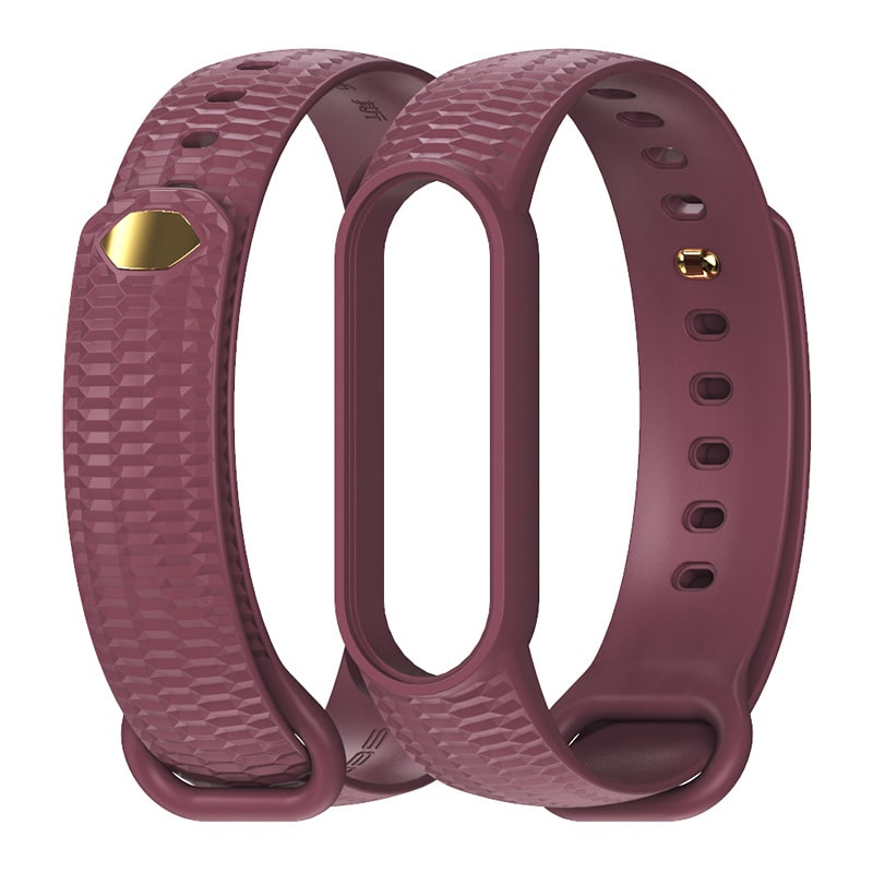 

Силиконовый ремешок Mijobs Honeycomb для Xiaomi Mi Band 3 / Band 4 (бордовый), Honeycomb 3\4