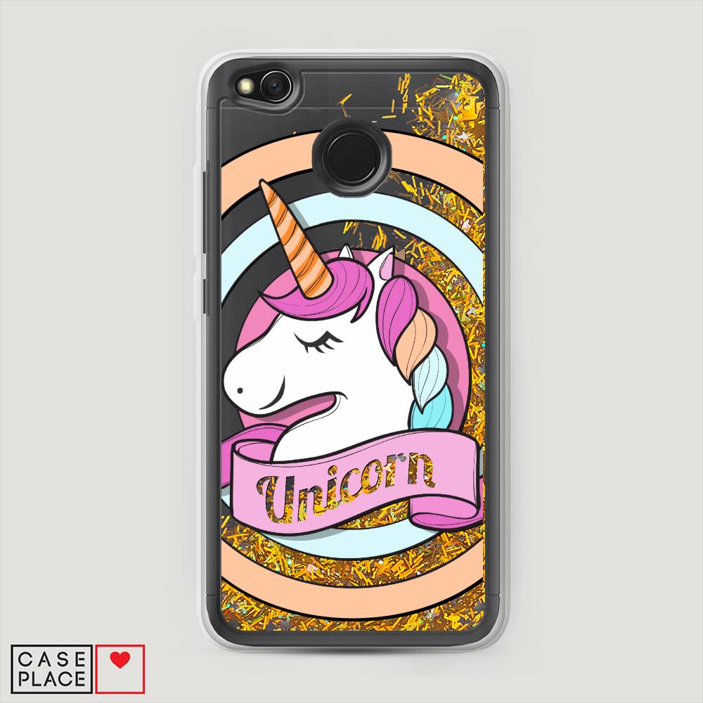 

Жидкий чехол с блестками "Unicorn зефирный" на Xiaomi Redmi 4X, 31490-1