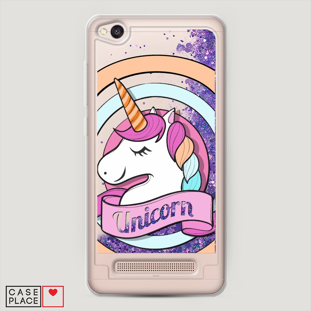 

Жидкий чехол с блестками "Unicorn зефирный" на Xiaomi Redmi 4A