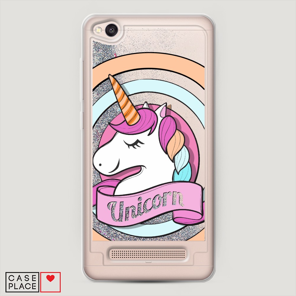 

Жидкий чехол с блестками "Unicorn зефирный" на Xiaomi Redmi 4A, 31391-1