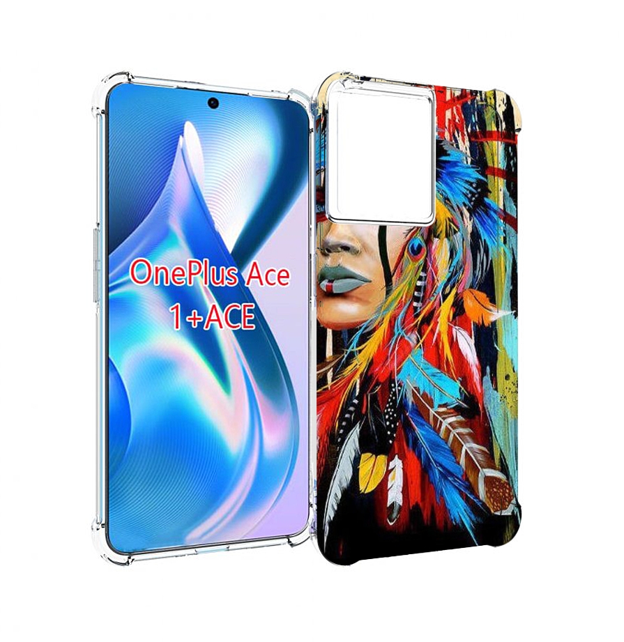 

Чехол MyPads индеец расписной для OnePlus Ace, Прозрачный, Tocco