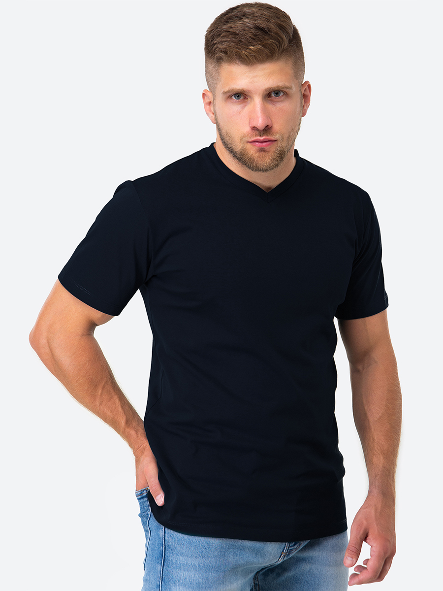 

Футболка мужская Happyfox HF9124 синяя 50 RU, Синий, HF9124