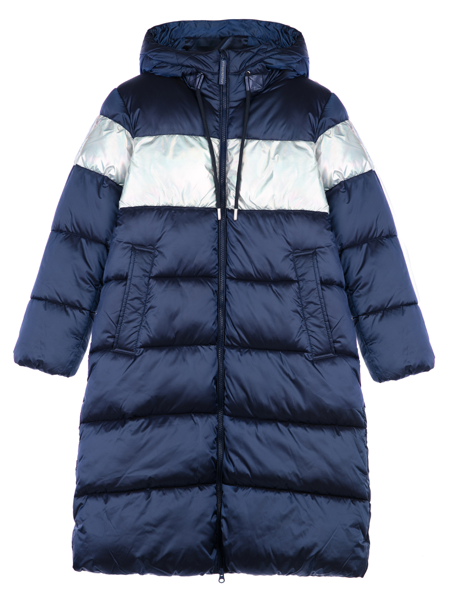 Зимнее пальто для девочки цв. тёмно-синий р.164