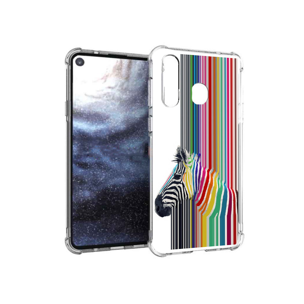 

Чехол MyPads Tocco для Samsung Galaxy A8s радужная зебра (PT124633.501.565), Прозрачный, Tocco