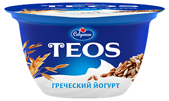 Йогурт Савушкин греческий злаки - клетчатка льна 2% 140 г