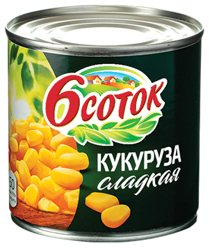 

Кукуруза 6 соток сладкая 400 г