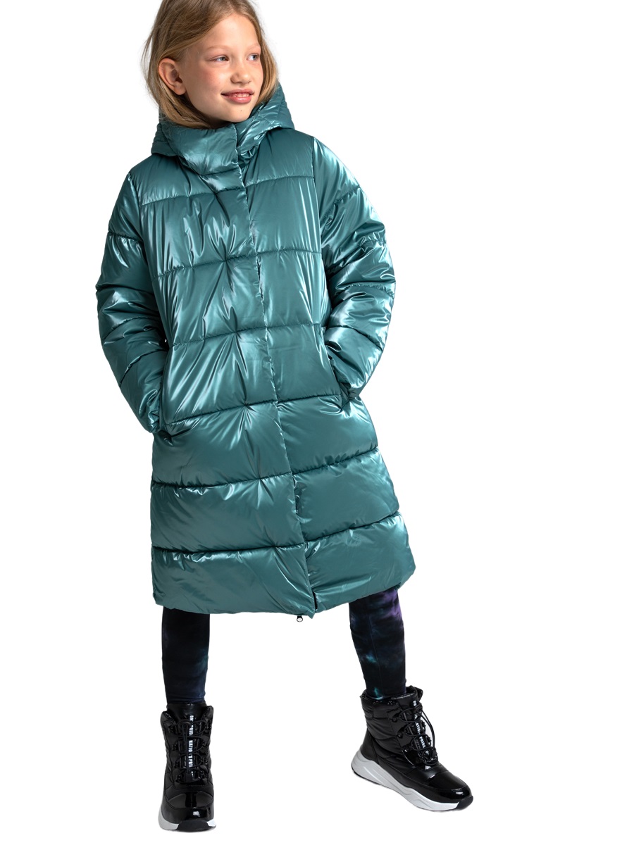 

Зимнее пальто для девочки цв. темно-зеленый р.158, School girls 2022