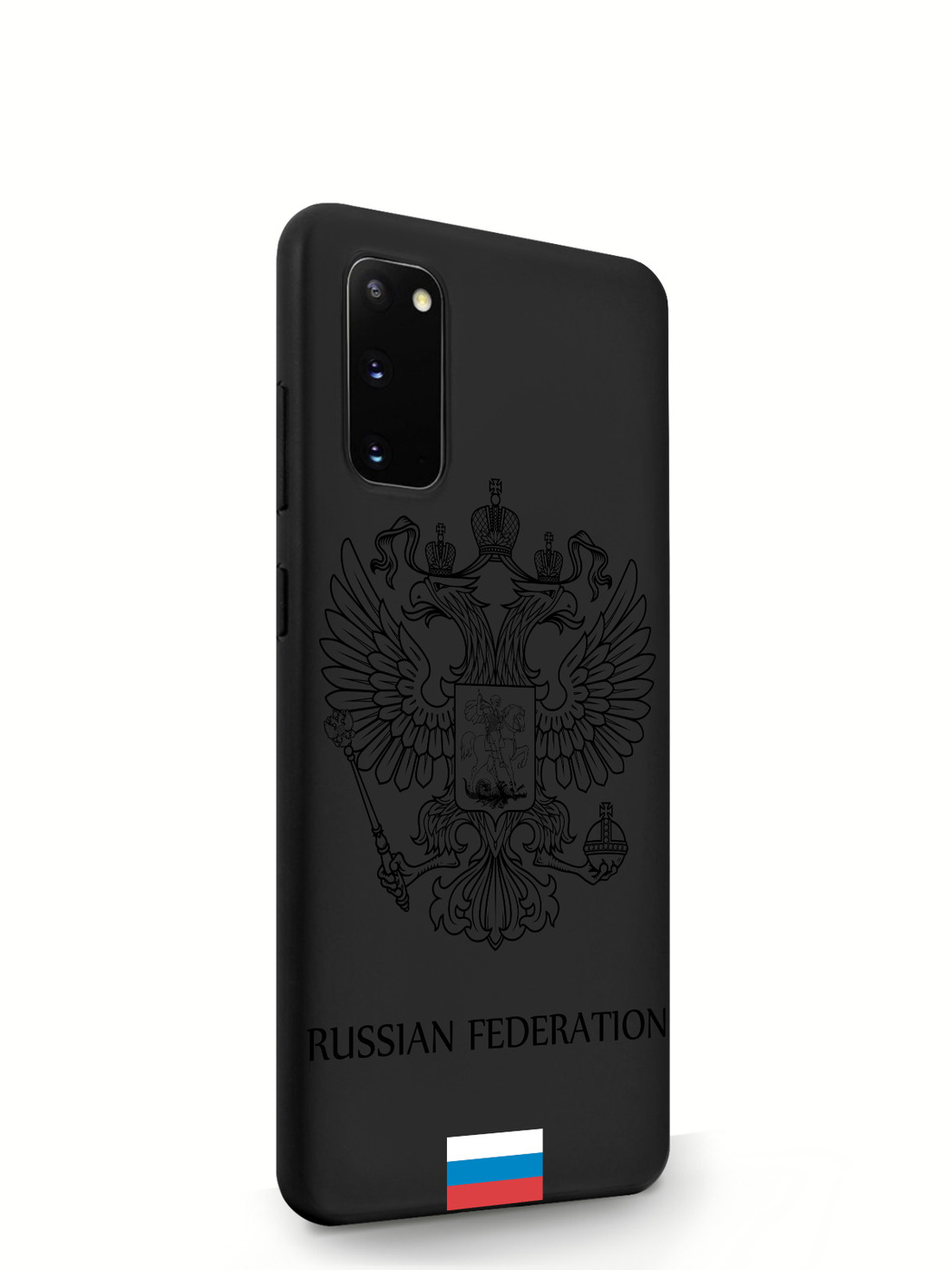 фото Чехол musthavecase для samsung galaxy s20 черный лаковый герб россия черный