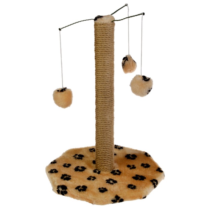 

Когтеточка с тремя игрушками, 35 х 35 х 53 см, микс цветов