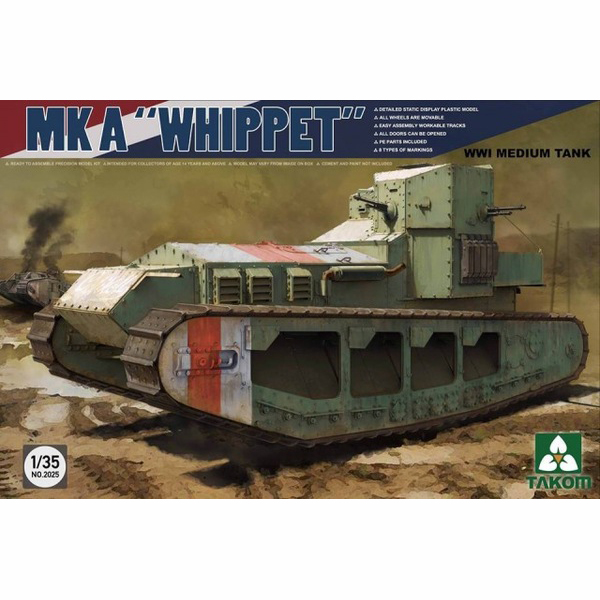 

Сборная модель Takom 1/35 WWI Medium Tank Mk A Whippet 2025