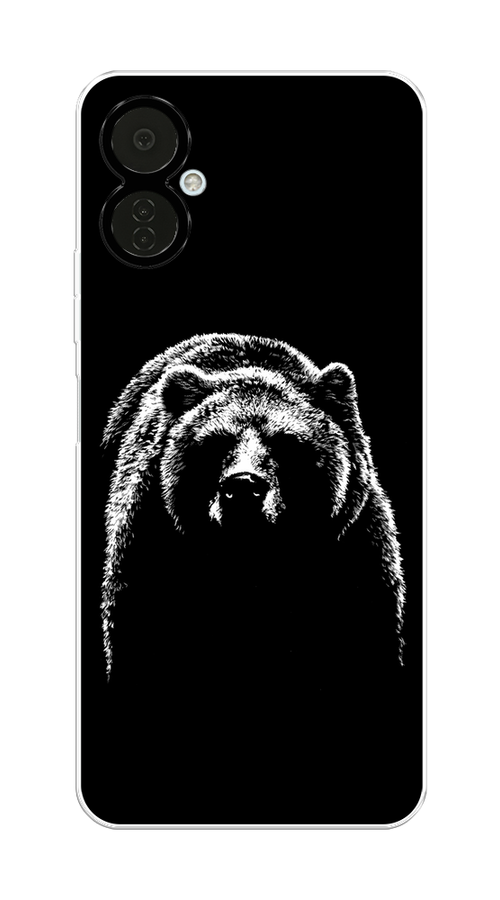 

Чехол на Tecno Camon 19 Neo "Медведь в ночи", Белый;черный, 302350-1