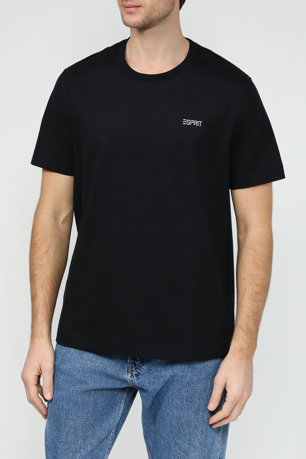 

Футболка мужская Esprit Casual 014EE2K311 черная S, Черный, 014EE2K311