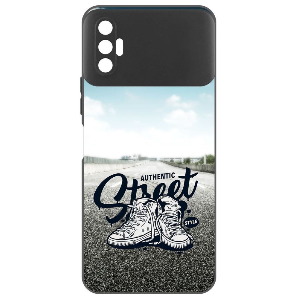 Чехол-накладка Krutoff Soft Case Кроссовки мужские Уличный стиль для TECNO Spark 8P черный