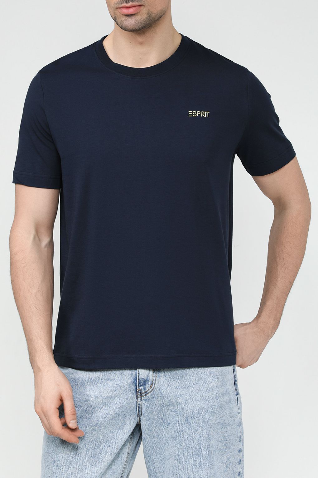 

Футболка мужская Esprit Casual 014EE2K308 синяя L, Синий, 014EE2K308