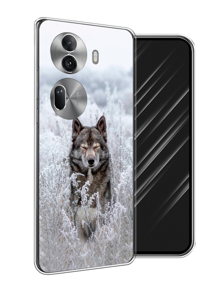 

Чехол Awog на Oppo Reno 11 Pro (Global) "Волк в поле", Белый;черный, 2515950-1