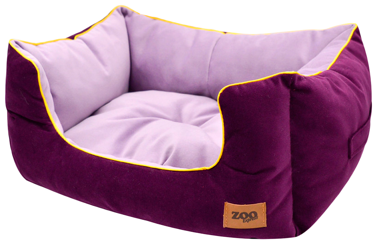 

Лежанка пухлик Zooexpress Ампир лиловый/баклажан для кошек и собак 55х40х23 см