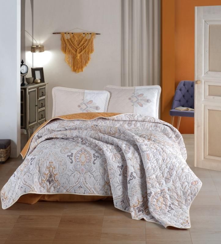 Покрывало из хлопка стеганое KARVEN Y924 ARAMIS V1 HARDAL 220х240 с нав 50х70 2шт