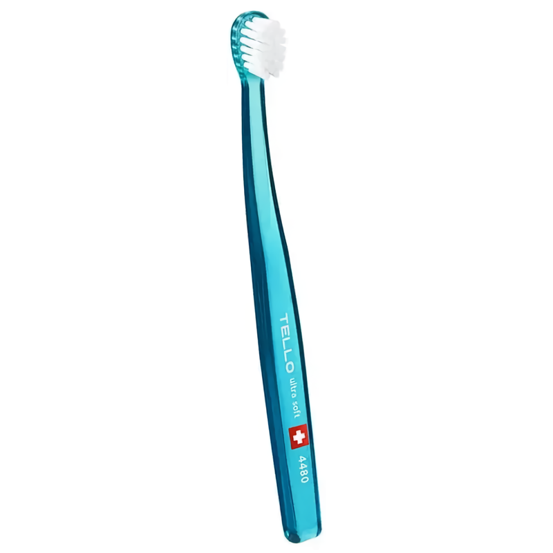 

Зубная щетка Tello 4480 UltraSoft Kids 6-12 лет бирюзовая, Бирюзовый