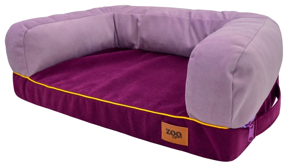 Лежанка диван Zooexpress Ампир лиловый/баклажан для кошек и собак 91х62х22 см