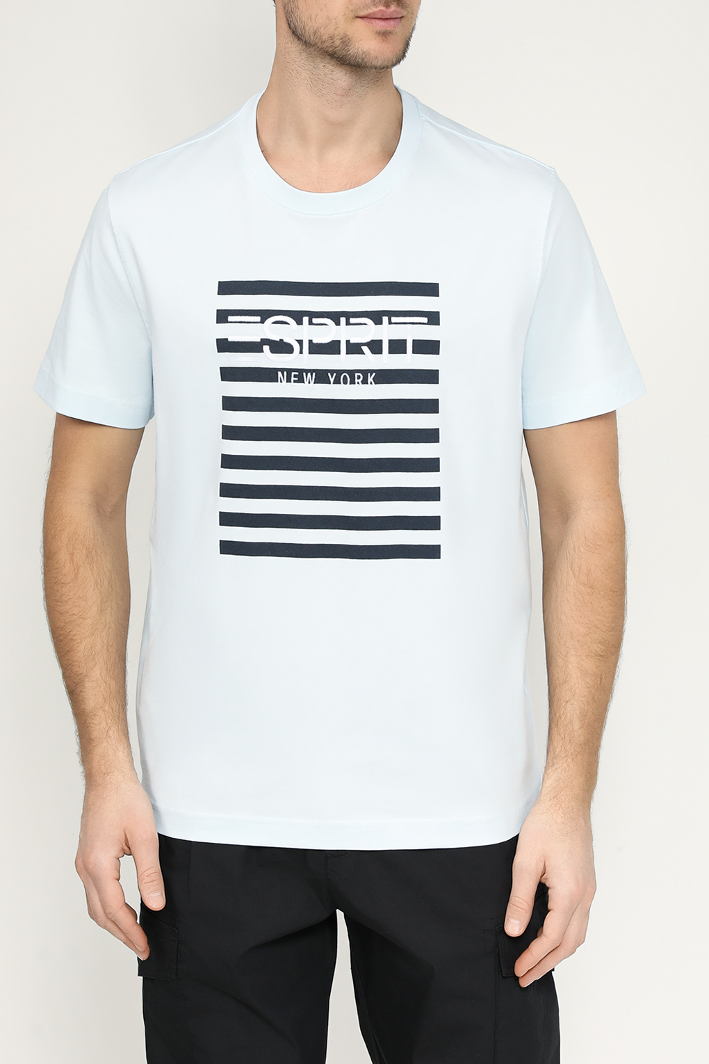 

Футболка мужская Esprit Casual 014EE2K301 голубая L, Голубой, 014EE2K301