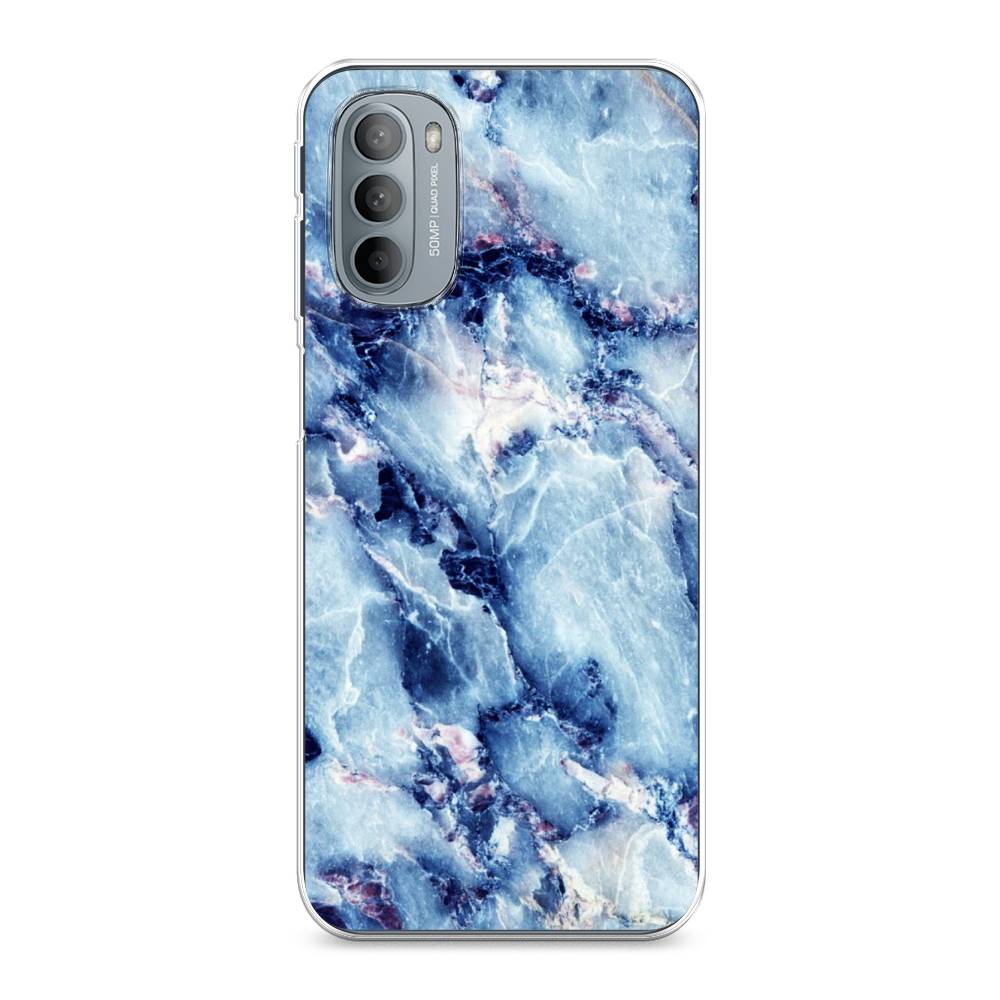 

Чехол на Motorola Moto G31 "Мрамор с синими прожилками", Синий, 241850-3
