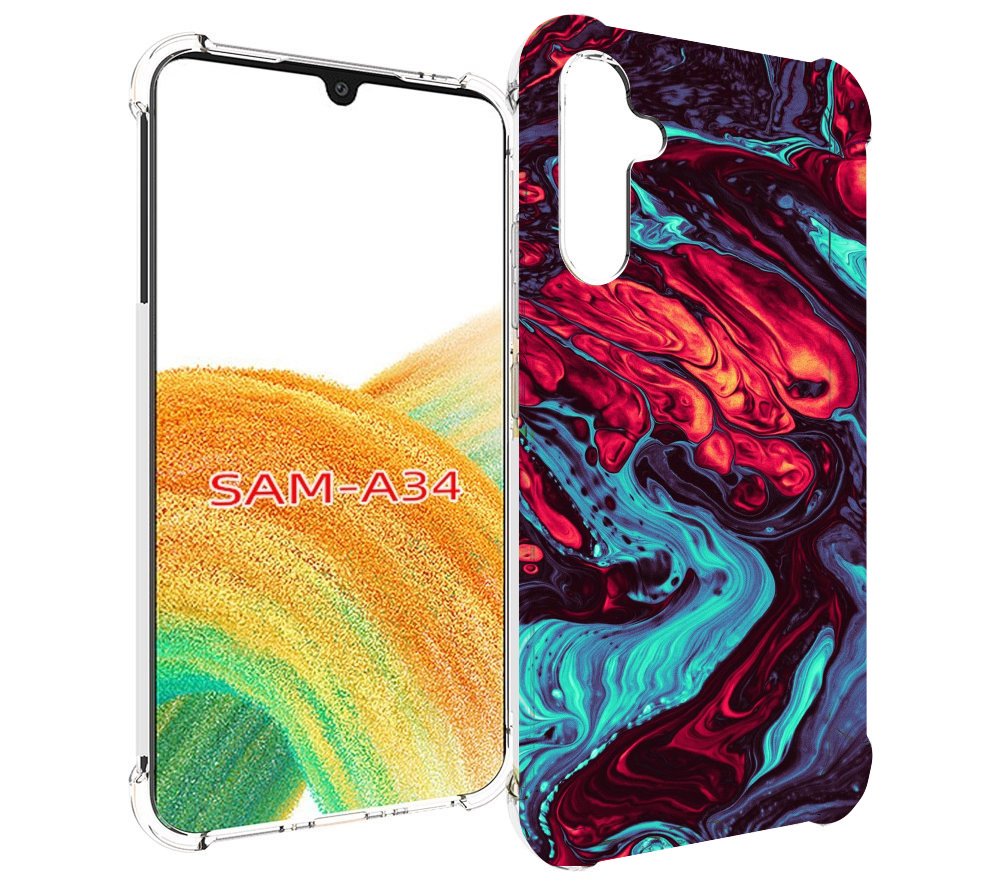 

Чехол MyPads разбавленная краска для Samsung Galaxy A34, Tocco