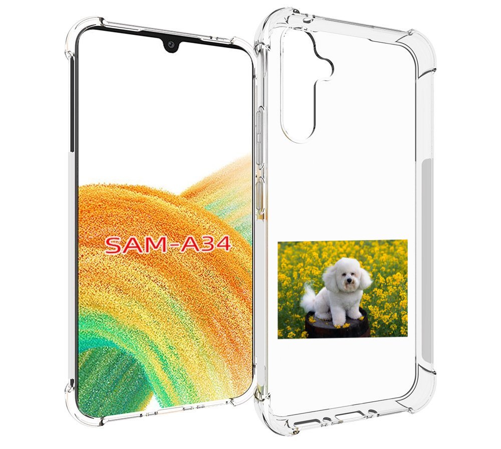 

Чехол MyPads пудель белый для Samsung Galaxy A34, Tocco