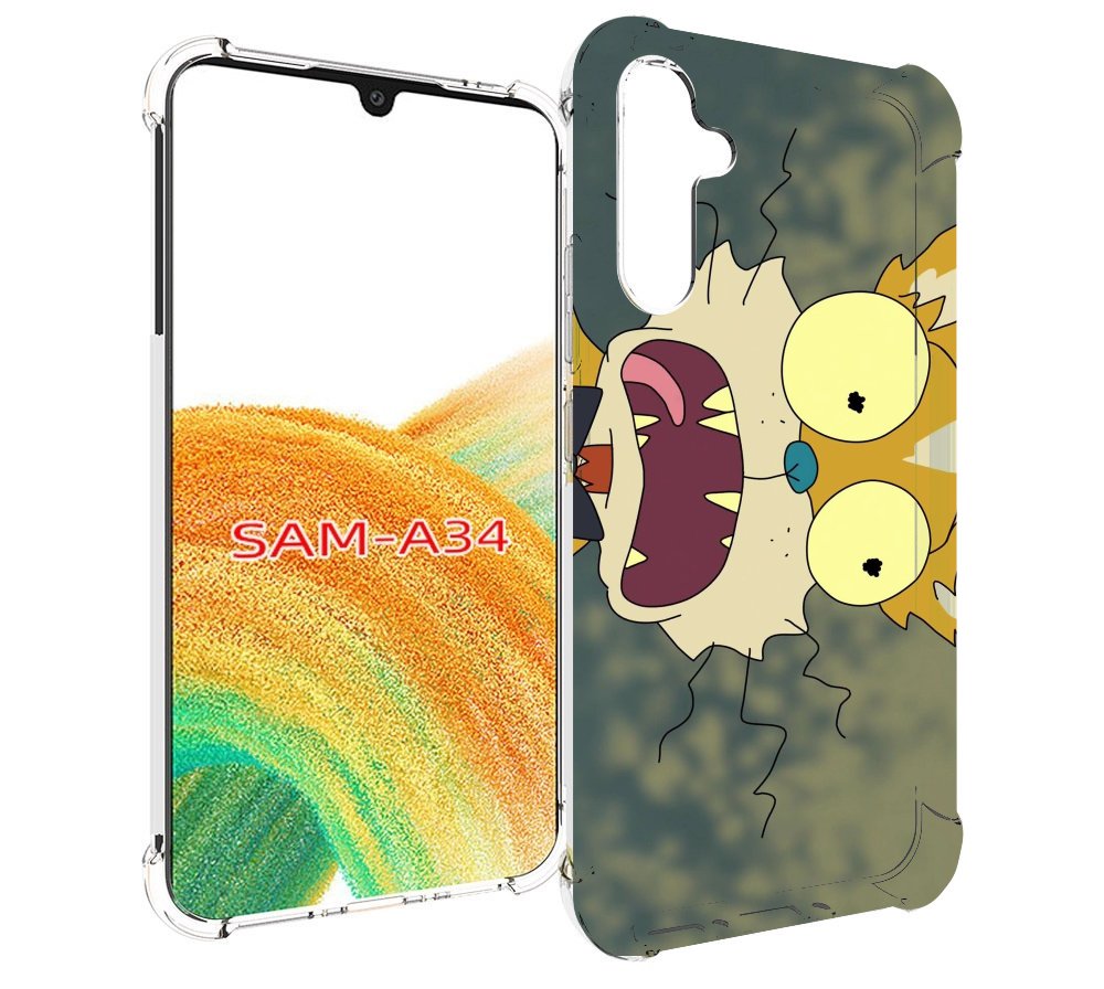 

Чехол MyPads пугливый кот для Samsung Galaxy A34, Tocco