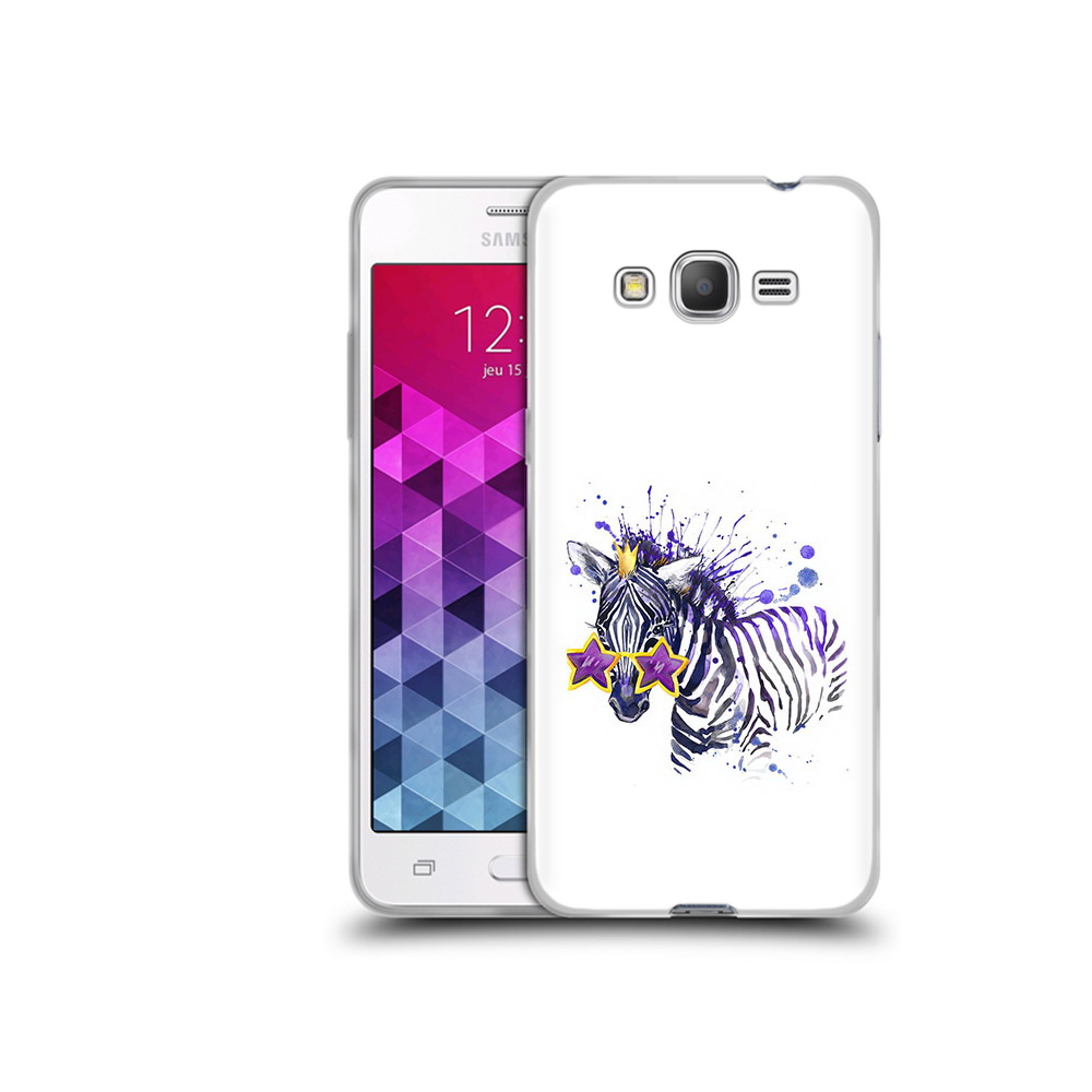 

Чехол MyPads Tocco для Samsung Galaxy Grand Prime акварельная зебра, Прозрачный, Tocco