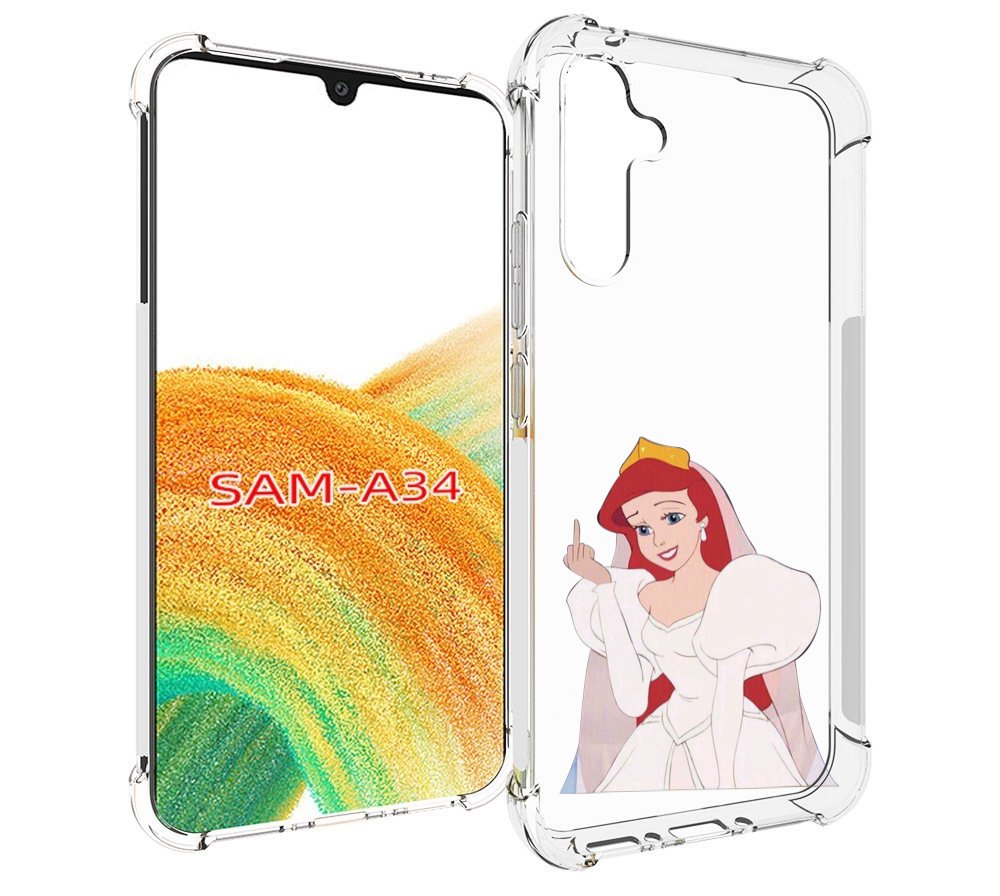 

Чехол MyPads принцесса-Русалочка-Ариель женский для Samsung Galaxy A34, Tocco