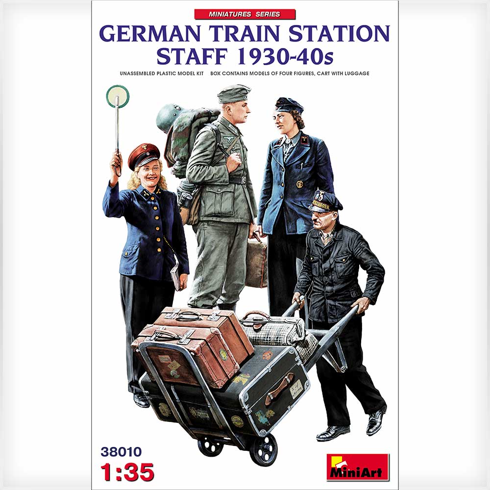 фото Сборная модель miniart 1/35 персонал немецкой железнодорожной станции 1930-40 годы 38010