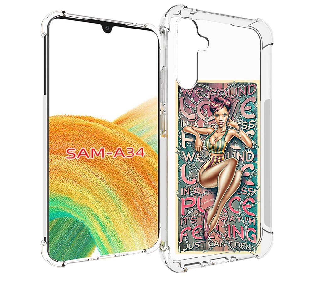 

Чехол MyPads постер-рианна для Samsung Galaxy A34, Tocco