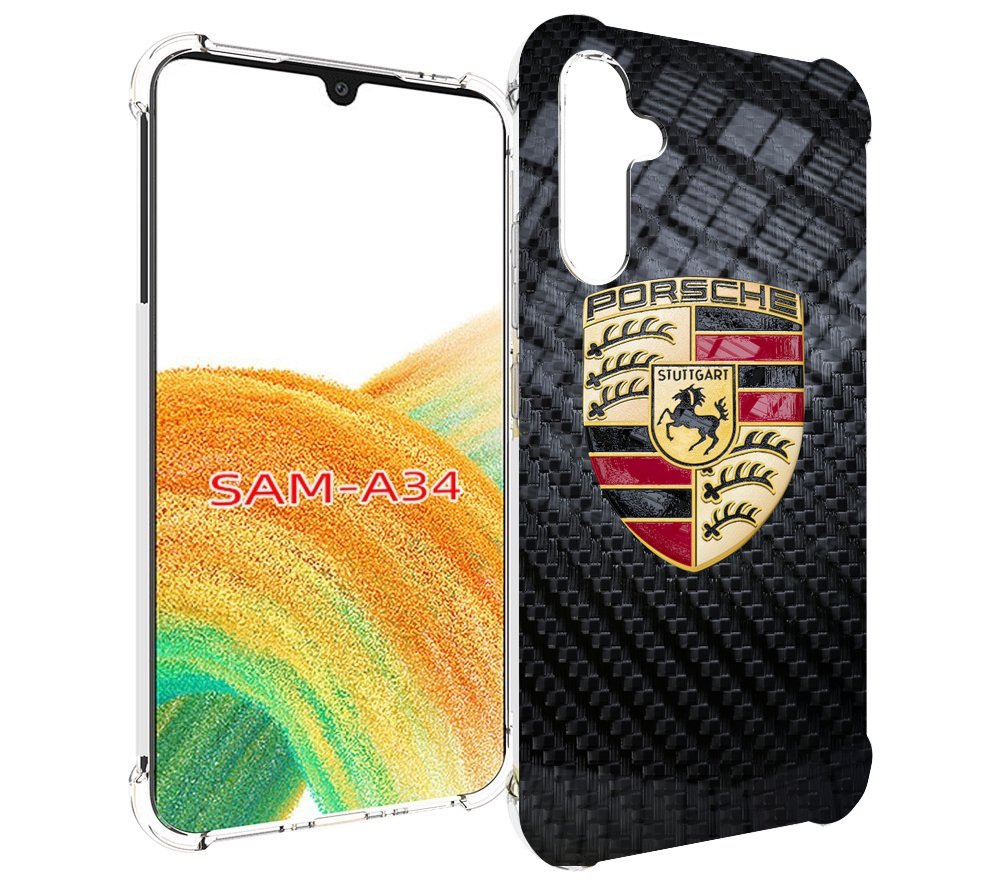 

Чехол MyPads порше porsche 3 мужской для Samsung Galaxy A34, Tocco