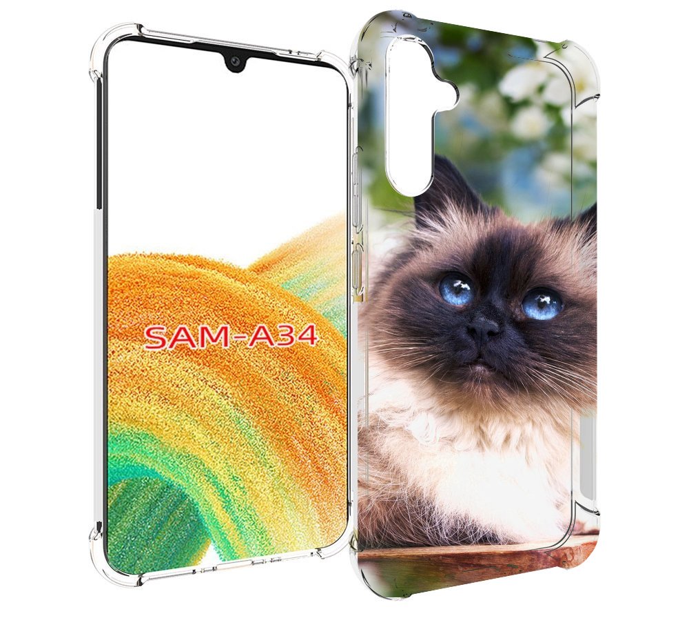 

Чехол MyPads порода кошка Бирман для Samsung Galaxy A34, Tocco