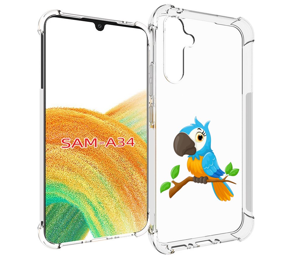 

Чехол MyPads попугайчик детский для Samsung Galaxy A34, Tocco