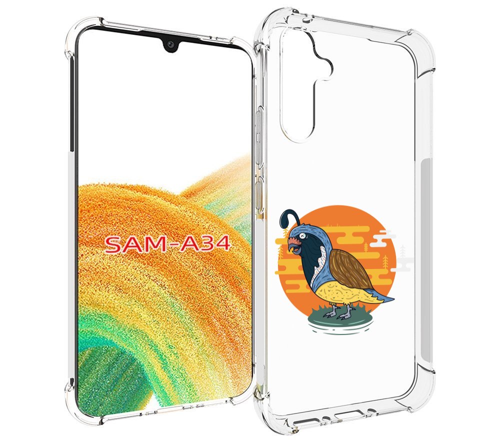 

Чехол MyPads попугай-на-острове для Samsung Galaxy A34, Tocco