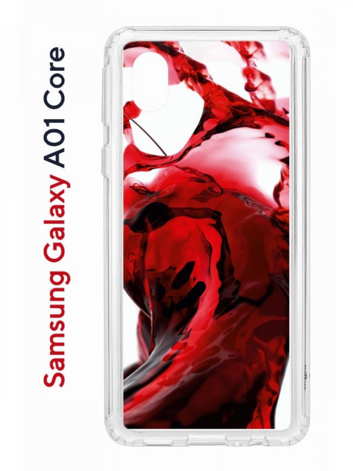 Чехол на Samsung Galaxy A01 Core с принтом Kruche Print Вино, противоударный бампер