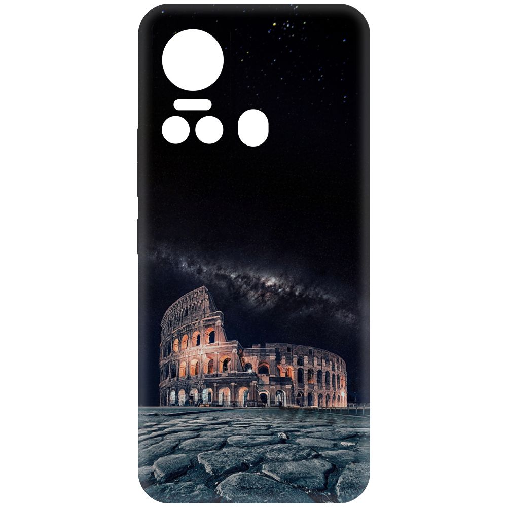 

Чехол-накладка Krutoff Soft Case Италия, Колизей для ITEL Vision 5 черный