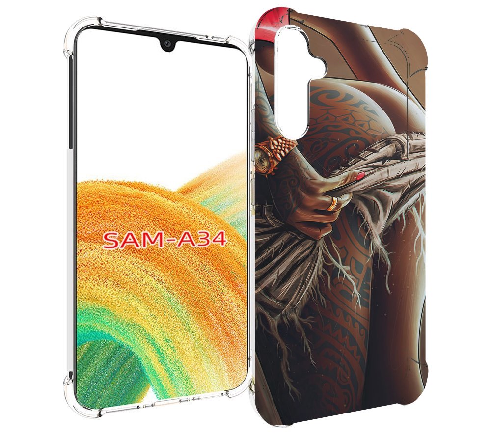 

Чехол MyPads полуголая девушка фотография женский для Samsung Galaxy A34, Tocco