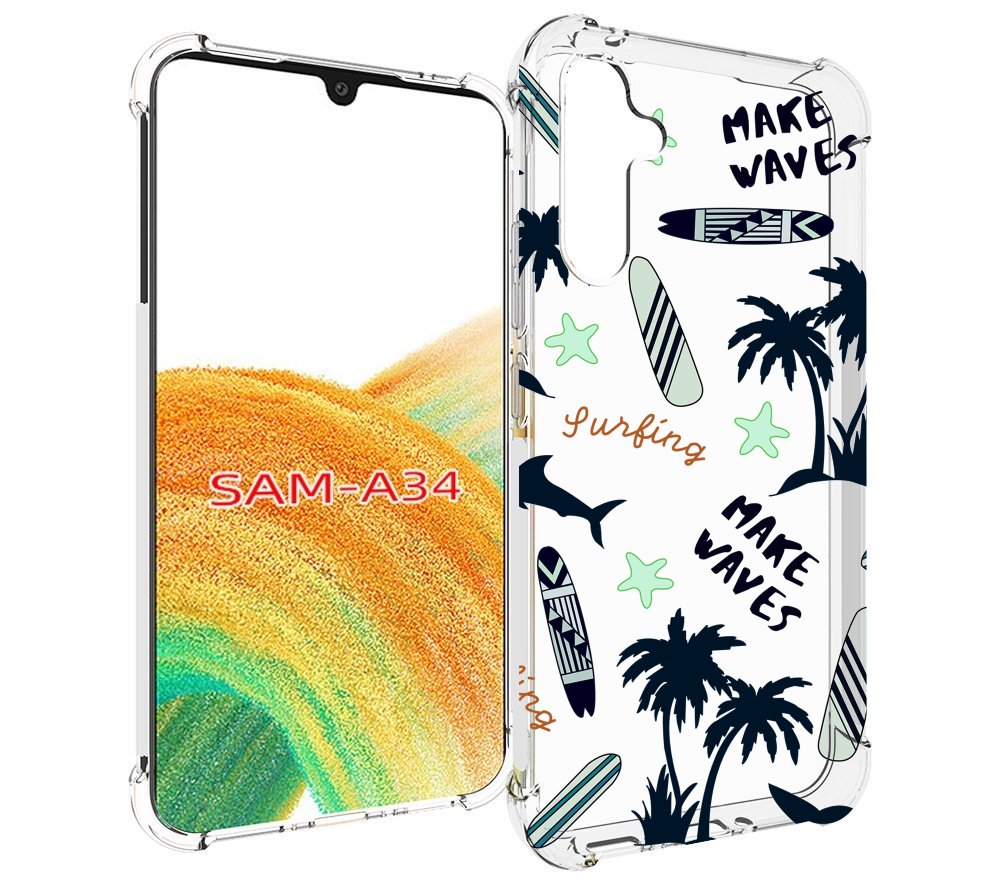

Чехол MyPads пляжная-тематика для Samsung Galaxy A34, Tocco