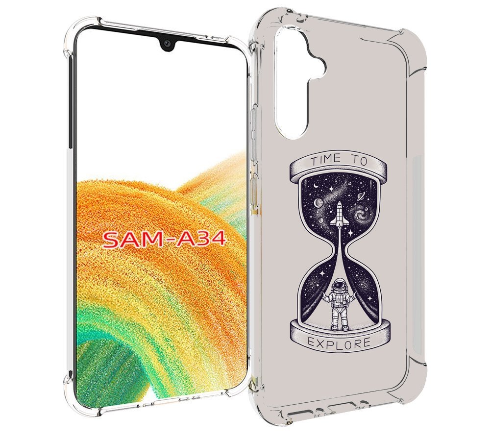 

Чехол MyPads песочные-часы-с-космосом для Samsung Galaxy A34, Tocco