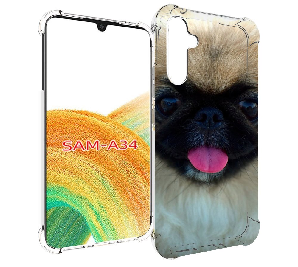 

Чехол MyPads пекинез для Samsung Galaxy A34, Tocco