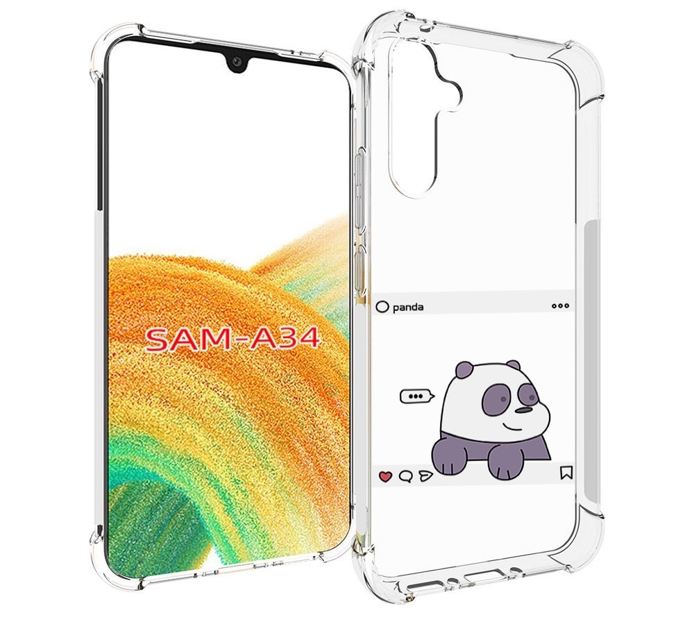 

Чехол MyPads пандочка-фотка для Samsung Galaxy A34, Tocco