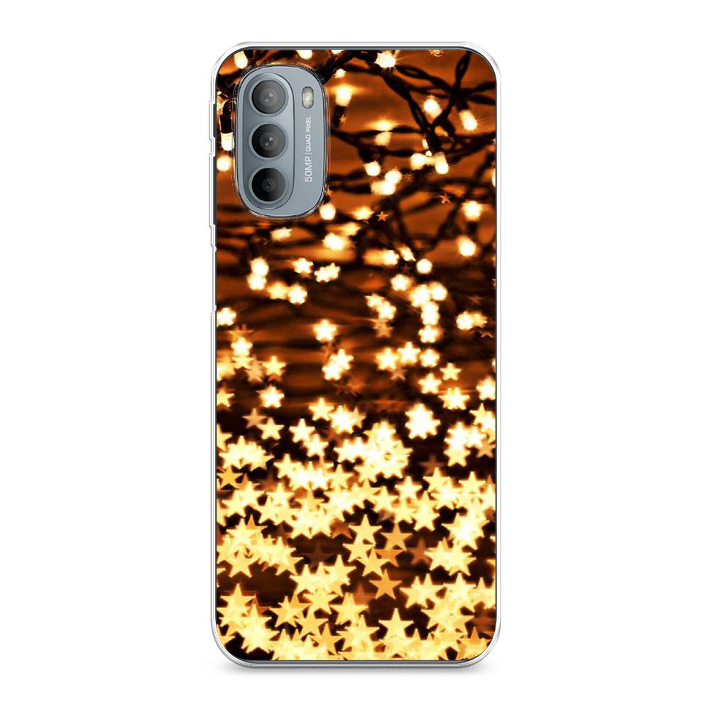 

Чехол на Motorola Moto G31 "Новогодняя гирлянда", Золотистый, 241850-5