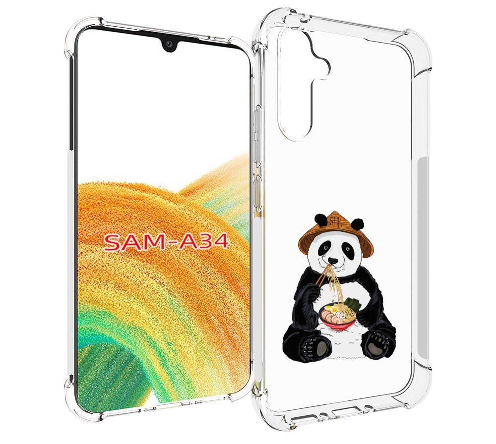 

Чехол MyPads панда-любит-лапшу для Samsung Galaxy A34, Tocco